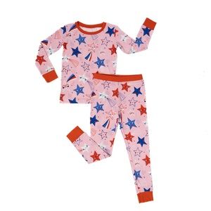 Little Sleepies Pink Stars & Stripes 5/6 PJ Set